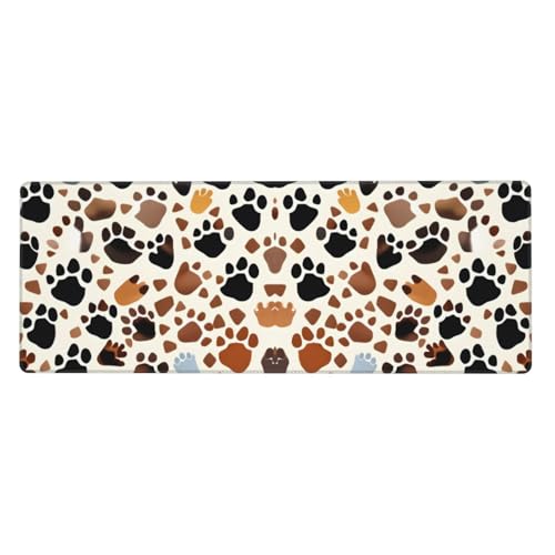 Erweitertes Gaming-Mauspad mit Tierpfoten-Aufdruck, großes Mauspad, Tastatur-Pad, Schreibtischunterlage, 80 x 30 cm, XL Erweitertes Gaming-Mauspad mit Tierpfoten-Aufdruck, großes Mauspad, Tastatur-Pad, Schreibtischunterlage, 80 x 30 cm, XL von MyPiky