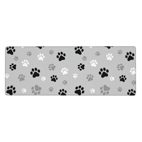 Erweitertes Gaming-Mauspad mit Tierpfoten-Aufdruck, großes Mauspad, Tastatur-Pad, Schreibtischunterlage, 80 x 30 cm, XL Erweitertes Gaming-Mauspad mit Tierpfoten-Aufdruck, großes Mauspad, Tastatur-Pad, Schreibtischunterlage, 80 x 30 cm, XL von MyPiky