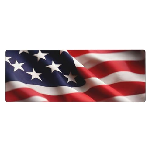 Erweitertes Gaming-Mauspad mit amerikanischer Flagge, großes Mauspad, Tastatur-Pad, Schreibtischunterlage, 80 x 30 cm, XL Erweitertes Gaming-Mauspad mit amerikanischer Flagge, großes Mauspad, Tastatur-Pad, Schreibtischunterlage, 80 x 30 cm, XL von MyPiky