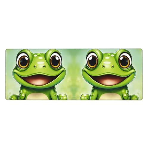 Erweitertes Gaming-Mauspad mit grünem Frosch-Druck, großes Mauspad, Tastatur-Pad, Schreibtischunterlage, 80 x 30 cm, XL Erweitertes Gaming-Mauspad mit grünem Frosch-Druck, großes Mauspad, Tastatur-Pad, Schreibtischunterlage, 80 x 30 cm, XL von MyPiky