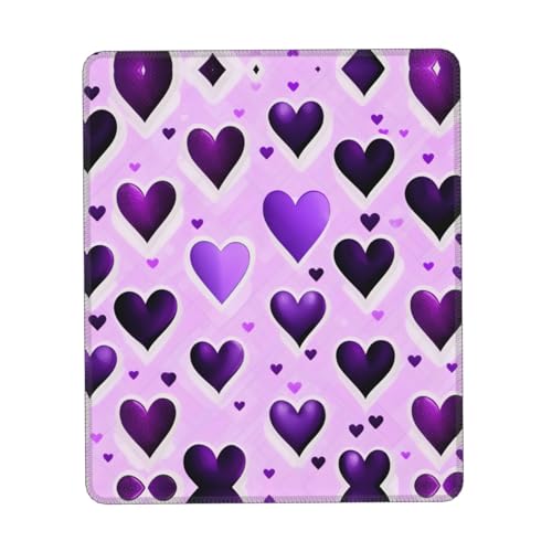 Fashional Lila Herz Druck Mauspad, Gaming Mousepad, Computer Mauspads für Laptop Mousepad 10x12 Zoll Büro 25,9 x 22,5 cm Fashional Lila Herz Druck Mauspad, Gaming Mousepad, Computer Mauspads für Laptop Mousepad 10x12 Zoll Büro 25,9 x 22,5 cm von MyPiky
