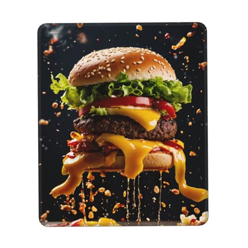 Fast Food-Druck-Mauspad, Gaming-Mauspad, Computer-Mauspad für Laptop, 25,4 x 30,5 cm, Büro, 20 x 24,1 cm von MyPiky