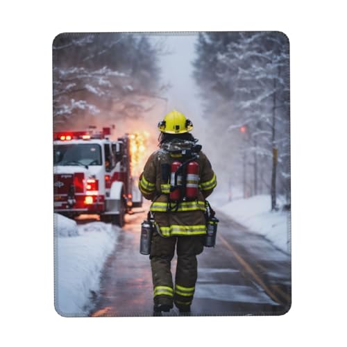 Firefighter Fireman Flame Print Mousepad, Gaming Mousepad, Computer Mousepads für Laptop Maus 10x12 Zoll Office 20,9 x 22,5 cm Firefighter Fireman Flame Print Mousepad, Gaming Mousepad, Computer Mousepads für Laptop Maus 10x12 Zoll Office 20,9 x 22,5 cm von MyPiky
