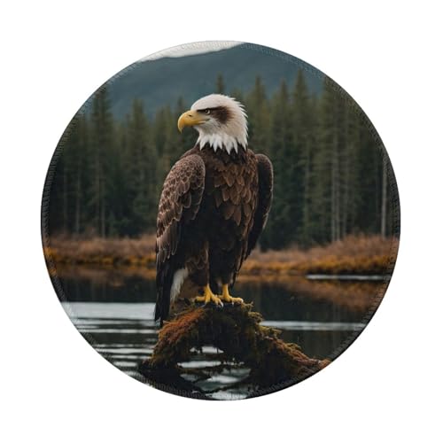 Flying Eagle Print Mousepad Rutschfeste Gummi Runde Maus, Schreibtischunterlage, 17,9 x 21,9 cm für Gaming Office Computer Flying Eagle Print Mousepad Rutschfeste Gummi Runde Maus, Schreibtischunterlage, 17,9 x 21,9 cm für Gaming Office Computer von MyPiky