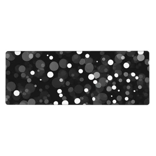 Gaming-Mauspad, großes Mauspad, Tastatur-Pad, Schreibtischunterlage, 80 x 30 cm, Schwarz und Weiß Gaming-Mauspad, großes Mauspad, Tastatur-Pad, Schreibtischunterlage, 80 x 30 cm, Schwarz und Weiß von MyPiky