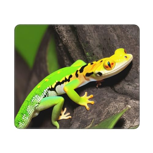 Green Geckos Print Computer Mousepad, Gaming Mousepad, Rechteckige Maus, Mauspad für Schreibtisch Laptop, 25x30cm von MyPiky