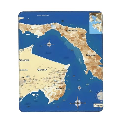 Griechenland Karte Print Print Mousepad, Gaming Mousepad, Computer Mauspads für Laptop Maus 10x12 Zoll Büro 10x9.5 Zoll Griechenland Karte Print Print Mousepad, Gaming Mousepad, Computer Mauspads für Laptop Maus 10x12 Zoll Büro 10x9.5 Zoll von MyPiky