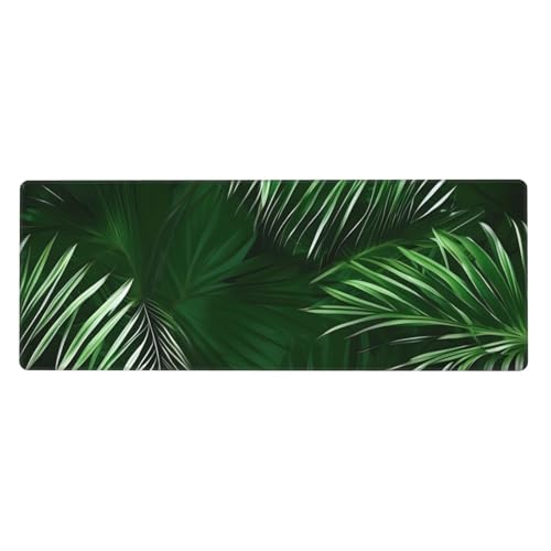 Großes Gaming-Mauspad, Motiv: grüne Blätter der Palme, tropische Pflanzen, groß, 80 x 30 cm, XL Großes Gaming-Mauspad, Motiv: grüne Blätter der Palme, tropische Pflanzen, groß, 80 x 30 cm, XL von MyPiky