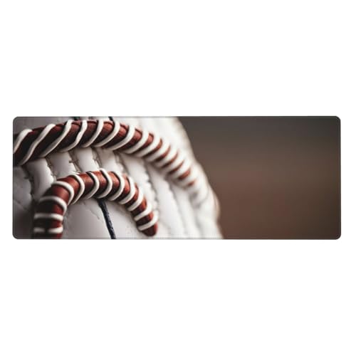 Großes Gaming-Mauspad mit Baseball-Spitze, Nahaufnahme, großes Mauspad, Tastatur-Pad, Schreibtischunterlage, 80 x 30 cm, XL Großes Gaming-Mauspad mit Baseball-Spitze, Nahaufnahme, großes Mauspad, Tastatur-Pad, Schreibtischunterlage, 80 x 30 cm, XL von MyPiky