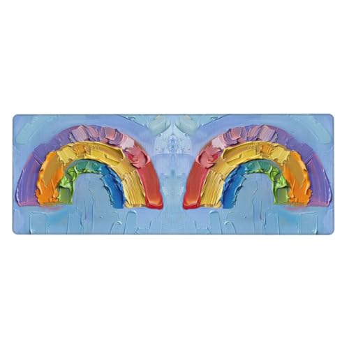 Großes Gaming-Mauspad mit Regenbogen-Druck, großes Mauspad, Tastatur-Pad, Schreibtischunterlage, 80 x 30 cm, Größe XL Großes Gaming-Mauspad mit Regenbogen-Druck, großes Mauspad, Tastatur-Pad, Schreibtischunterlage, 80 x 30 cm, Größe XL von MyPiky