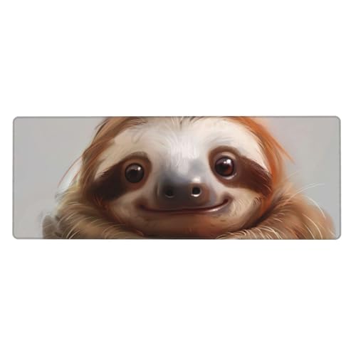 Großes Gaming-Mauspad mit bezauberndem Faultier-Druck, großes Mauspad, Tastatur-Pad, Schreibtischunterlage, 80 x 30 cm, XL Großes Gaming-Mauspad mit bezauberndem Faultier-Druck, großes Mauspad, Tastatur-Pad, Schreibtischunterlage, 80 x 30 cm, XL von MyPiky