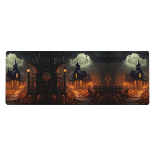 Großes Gaming-Mauspad mit gruseligem Halloween-Druck, Tastatur-Pad, Schreibtischunterlage, 80 x 30 cm, XL Großes Gaming-Mauspad mit gruseligem Halloween-Druck, Tastatur-Pad, Schreibtischunterlage, 80 x 30 cm, XL von MyPiky