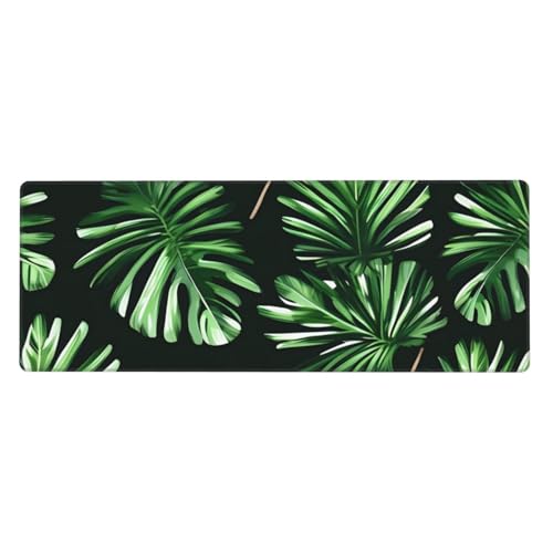 Grüne Blätter der Palme Tropischer Pflanzendruck Erweitertes Gaming Mauspad Großes Mauspad Tastatur Pad Mausematte Schreibtischunterlage 70x29cm, XL Grüne Blätter der Palme Tropischer Pflanzendruck Erweitertes Gaming Mauspad Großes Mauspad Tastatur Pad Mausematte Schreibtischunterlage 70x29cm, XL von MyPiky