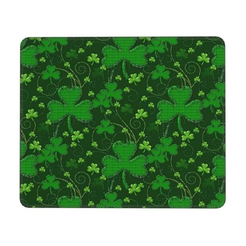 Hintergrund St Patrick's Day Glitter Print Mousepad, Rechteckiges Mauspad für Computer, rutschfeste Mauspad 25,5 x 30,5 cm Hintergrund St Patrick's Day Glitter Print Mousepad, Rechteckiges Mauspad für Computer, rutschfeste Mauspad 25,5 x 30,5 cm von MyPiky