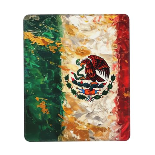 Mauspad Mexikanisch-Amerikanische Flagge, Gaming Mauspad Computer-Mauspads für Laptop, Maus, 25 * 30 cm, Büro 25.9 * 22.5cm von MyPiky
