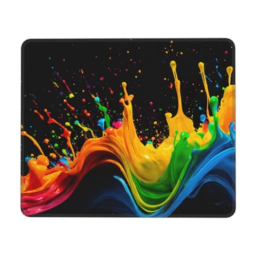 Mauspad mit Farbspritzer-Hintergrund, rechteckig, Mauspad für Computer, rutschfestes Mauspad, 25,4 x 30,5 cm, 20,5 x 24,1 cm Mauspad mit Farbspritzer-Hintergrund, rechteckig, Mauspad für Computer, rutschfestes Mauspad, 25,4 x 30,5 cm, 20,5 x 24,1 cm von MyPiky