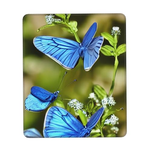 Mauspad mit Schmetterlings- und Blütendruck, Gaming-Mauspad, Computer-Mauspad für Laptop, 25,4 x 30,5 cm, Büro, 20 x 24,1 cm Mauspad mit Schmetterlings- und Blütendruck, Gaming-Mauspad, Computer-Mauspad für Laptop, 25,4 x 30,5 cm, Büro, 20 x 24,1 cm von MyPiky