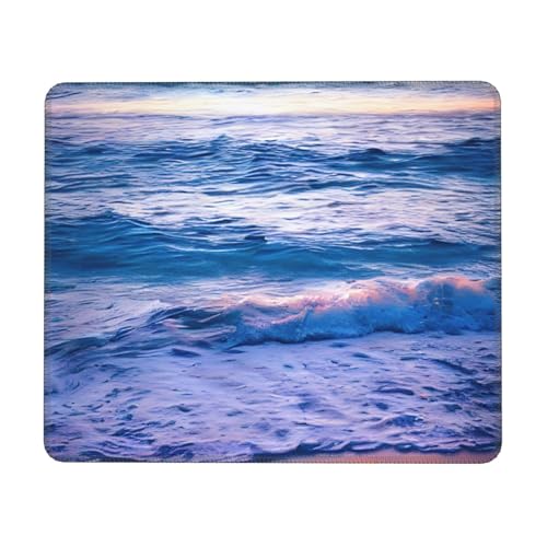 Mauspad mit Strand-Sonnenuntergang, Ozeanwellen-Druck, rechteckiges Mauspad für Computer, rutschfestes Mauspad, 25,4 x 30,5 cm, 20,4 x 24,1 cm Mauspad mit Strand-Sonnenuntergang, Ozeanwellen-Druck, rechteckiges Mauspad für Computer, rutschfestes Mauspad, 25,4 x 30,5 cm, 20,4 x 24,1 cm von MyPiky