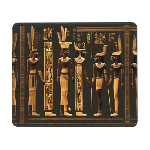 Mauspad mit altägyptischem Hieroglyphen-Druck, rechteckiges Mauspad für Computer, rutschfestes Mauspad, 25,4 x 30,5 cm, 20,4 x 24,1 cm Mauspad mit altägyptischem Hieroglyphen-Druck, rechteckiges Mauspad für Computer, rutschfestes Mauspad, 25,4 x 30,5 cm, 20,4 x 24,1 cm von MyPiky