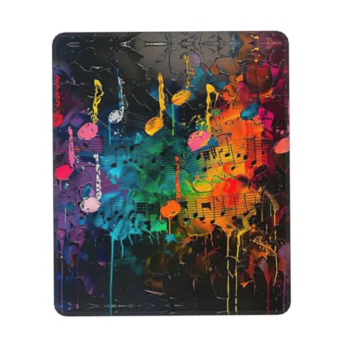 Mauspad mit buntem Musiknoten-Druck, Gaming-Mauspad, Computer-Mauspad für Laptop, 25,4 x 30,5 cm, Büro, 20 x 24,1 cm Mauspad mit buntem Musiknoten-Druck, Gaming-Mauspad, Computer-Mauspad für Laptop, 25,4 x 30,5 cm, Büro, 20 x 24,1 cm von MyPiky