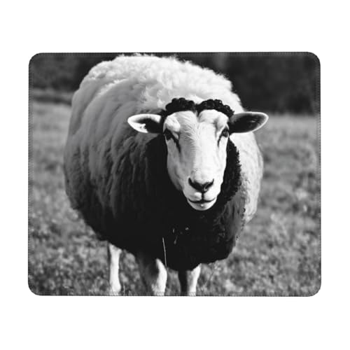 Mauspad mit niedlichem Schaf-Lamm-Druck, rechteckiges Mauspad für Computer, rutschfestes Mauspad, 25,4 x 30,5 cm, 20,5 x 24,1 cm von MyPiky