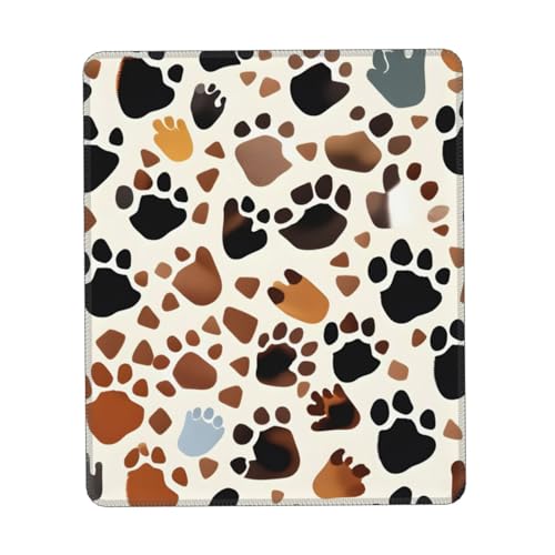 Mousepad Tier Pfote Gedruckt Druck Gaming Mauspad Computer Mauspads für Laptop Maus 25 * 30cm Büro 25.9 * 22.5cm von MyPiky