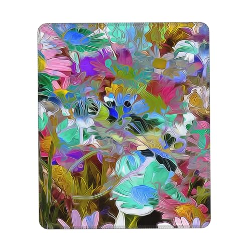 Mousepad mit farbigem Blumendruck, Gaming Mauspad Computer-Mauspads für Laptop, Maus, 10 * 12 Zoll Büro 25,9 * 22,5 cm von MyPiky