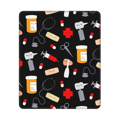 MyPiky Cartoon Medicine Pattern Print Mousepad, Mousepad, rechteckiges Mauspad mit Rutschfester Basis, Computer Gaming Mauspads, 25 * 30cm MyPiky Cartoon Medicine Pattern Print Mousepad, Mousepad, rechteckiges Mauspad mit Rutschfester Basis, Computer Gaming Mauspads, 25 * 30cm von MyPiky
