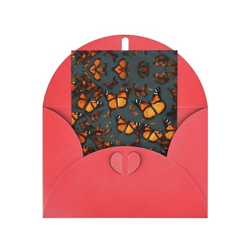 MyPiky Dankeskarten mit Umschlägen, Motiv: Heaps Of Orange Monarch Schmetterlinge, mit Umschlägen, Blanko-Karten, Weihnachtskarten, Party-Einladungskarte MyPiky Dankeskarten mit Umschlägen, Motiv: Heaps Of Orange Monarch Schmetterlinge, mit Umschlägen, Blanko-Karten, Weihnachtskarten, Party-Einladungskarte von MyPiky