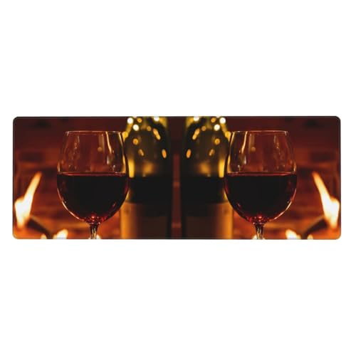 Rotwein Print Erweiterte Gaming Mauspad Große Mauspad Tastatur Pad Maus Matte Schreibtisch Pad 90 * 29cm, XL Rotwein Print Erweiterte Gaming Mauspad Große Mauspad Tastatur Pad Maus Matte Schreibtisch Pad 90 * 29cm, XL von MyPiky