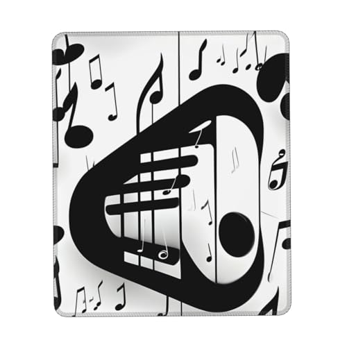 Schwarz und Weiß Musik Note Print Mousepad, Gaming Mousepad, Computer Mousepads für Laptop Musik 10x12 Zoll Office 20,9x22,5 cm Schwarz und Weiß Musik Note Print Mousepad, Gaming Mousepad, Computer Mousepads für Laptop Musik 10x12 Zoll Office 20,9x22,5 cm von MyPiky