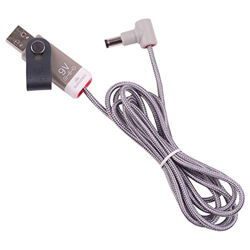 MyVolts Ripcord-USB-Ladekabel mit 9V DC Ausgangsstecker kompatibel mit Boss PSA-230S Netzteil von MyVolts