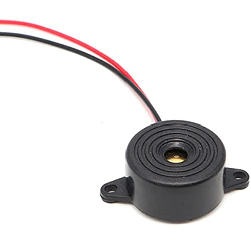 Myazs Alarm für 3-24 V Piezo-Elektronischer Buzzer Alarm Auto 95 dB Kontinuierlicher Ton Piepser Schwarzer Piepser Wasserdicht von Myazs