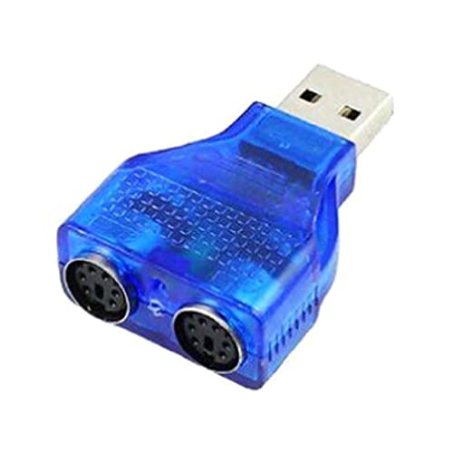 USB 2.0 zu PS 2 Konverter Adapter Blau mit Chip für Ihre PS/2 Tastatur/Maus Kabel Konverter von Myazs