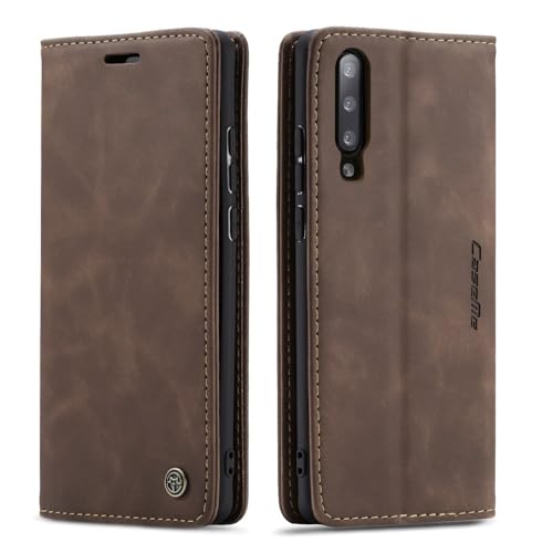 Hülle für Samsung Galaxy A50 - Premium Kunstleder Wallet Case mit Kartenfächern & Magnetverschluss - Stoßfestes Flipcover für Samsung Galaxy A50 - A50s - A30s (Dunkelbraun, A50) von Mycotech