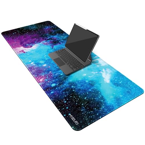Mydours Großes Mauspad, 100x40 cm Gaming-Mauspad XL, Mauspad mit Rutschfestem Gummiboden, Strapazierfähige, Tragbare Tischunterlage, Galaktische Tischmatte im kosmischen Stil mit Genähten Kanten Mydours Großes Mauspad, 100x40 cm Gaming-Mauspad XL, Mauspad mit Rutschfestem Gummiboden, Strapazierfähige, Tragbare Tischunterlage, Galaktische Tischmatte im kosmischen Stil mit Genähten Kanten von Mydours