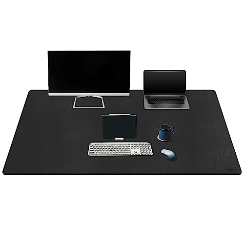 Mydours Großformatige 150x60 cm Schreibtischmatte, beidseitig unterschiedliche Oberflächen aus schwarzem PU-Leder, geeignet für Büro und Gaming, glatte Arbeitsfläche, hochwertige Qualität Mauspad Mydours Großformatige 150x60 cm Schreibtischmatte, beidseitig unterschiedliche Oberflächen aus schwarzem PU-Leder, geeignet für Büro und Gaming, glatte Arbeitsfläche, hochwertige Qualität Mauspad von Mydours
