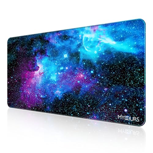 Mydours Mega Mauspad, 120x60cm erweitertes Gaming-Mauspad XXL, Rutschfeste Gummibasis & Lycra-Gewebeoberseite, HD-Galaxie-Muster, Volle Schreibtischunterlage, Computer-Tischunterlage für Heim und Büro Mydours Mega Mauspad, 120x60cm erweitertes Gaming-Mauspad XXL, Rutschfeste Gummibasis & Lycra-Gewebeoberseite, HD-Galaxie-Muster, Volle Schreibtischunterlage, Computer-Tischunterlage für Heim und Büro von Mydours