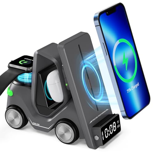 Multifunktionales kabelloses Ladegerät, 3-in-1, für iPhone 15, 14, 13, 12, 11 Pro, X, XR, XS, Plus-Serie für Samsung Galaxy S23, S22, S21, S20, Note 20, 10 Serie usw., 15 W Schnellladung, mit Wecker, Multifunktionales kabelloses Ladegerät, 3-in-1, für iPhone 15, 14, 13, 12, 11 Pro, X, XR, XS, Plus-Serie für Samsung Galaxy S23, S22, S21, S20, Note 20, 10 Serie usw., 15 W Schnellladung, mit Wecker, von Myetasser