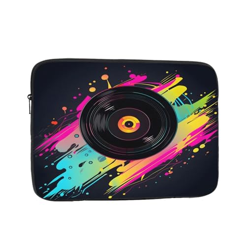 Stoßfeste Laptophülle mit Musik-CD, 33 cm (13 Zoll), Oxford-Stoff mit Schaumstoffpolsterung, leichte Schutzhülle für Pad, Notebook, Business, Schule, Reisen von Myfsucce