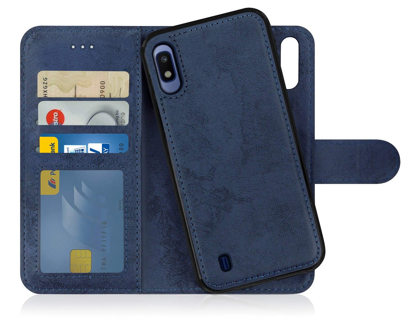MyGadget Handyhülle Flip Case Klapphülle für Samsung Galaxy A10 2019, Magnetische Hülle aus Kunstleder Klapphülle Kartenfach Schutzhülle von Mygadget