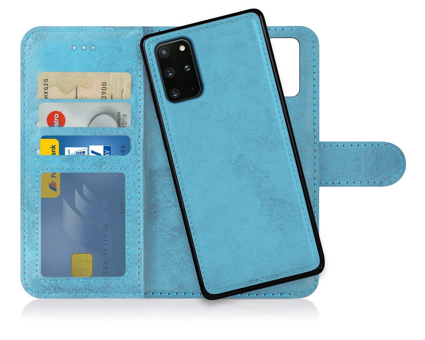 MyGadget Handyhülle Flip Case Klapphülle für Samsung Galaxy S20 Plus, Magnetische Hülle aus Kunstleder Klapphülle Kartenfach Schutzhülle von Mygadget