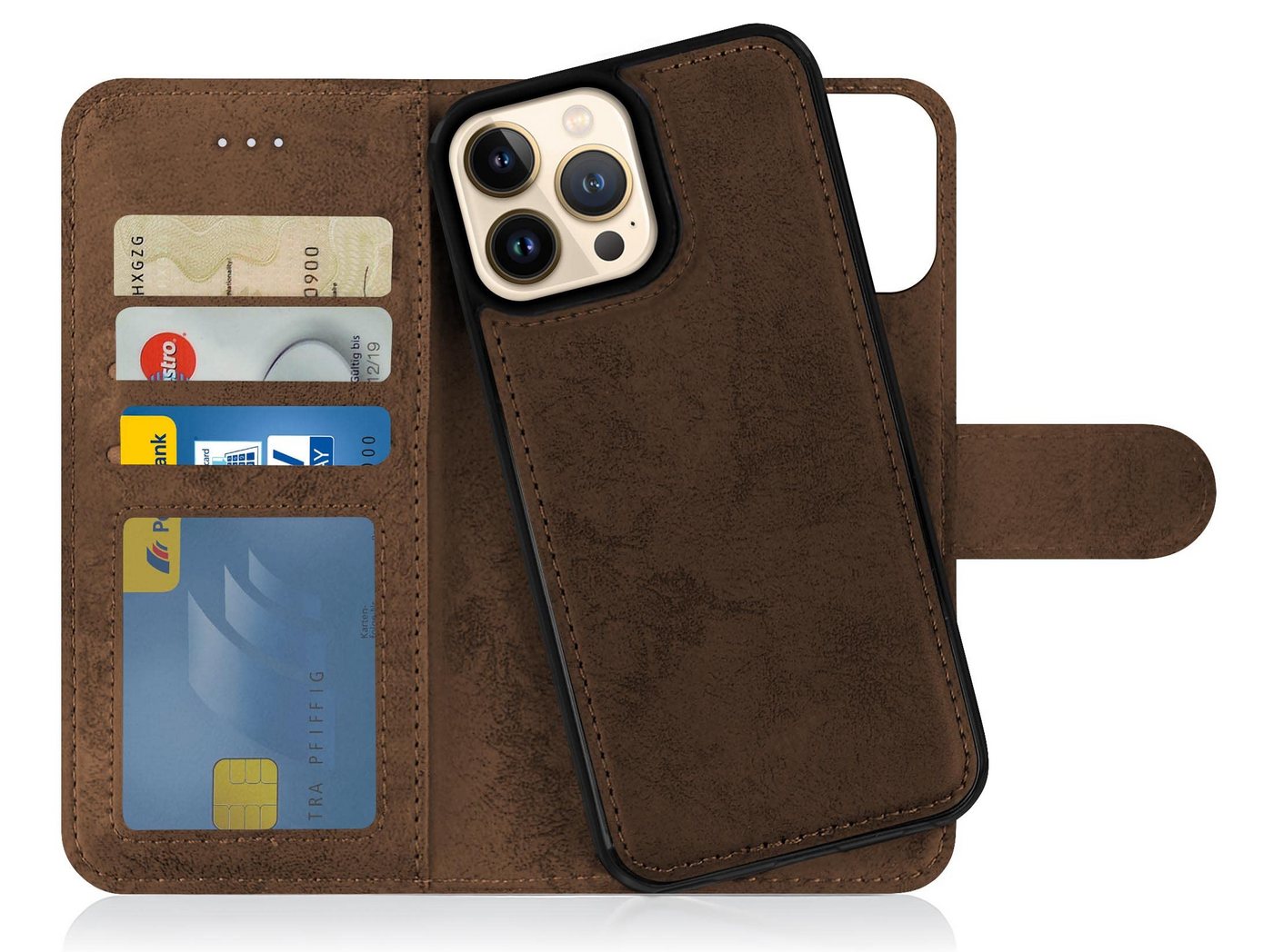 MyGadget Handyhülle Flip Case Magnetische trennbare Hülle Kunstleder Klapphülle Für Apple iPhone 13 Pro Max MyGadget Handyhülle Flip Case Magnetische trennbare Hülle Kunstleder Klapphülle Für Apple iPhone 13 Pro Max von Mygadget