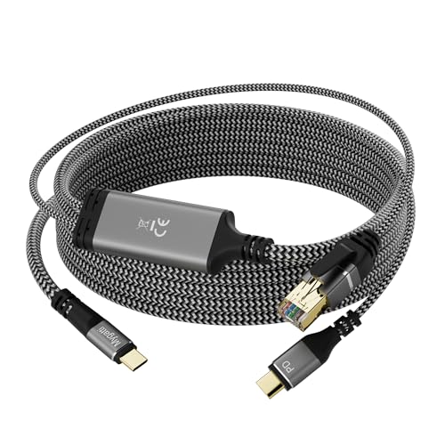 Mygatti Ethernet+100W PD to USB-C Adapter(3 Meter),1Gbps Gigabit Type C to RJ45 LAN Network Adapter with Power Delivery - Compatible with Laptop,MacBook Pro/Air,Dell XPS,iPad Pro,iPhone15/Pro von Mygatti