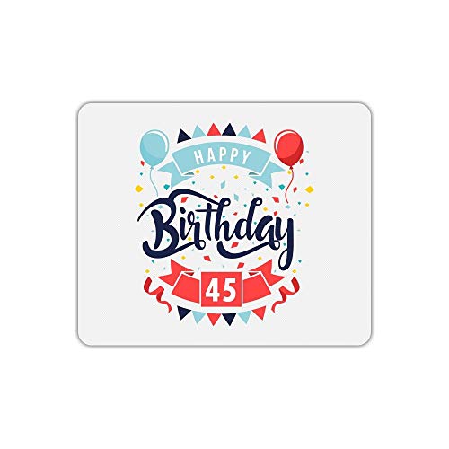Mauspad, rechteckig Happy Birthday 45 von Mygoodprice