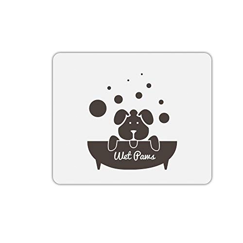 Mauspad, rechteckig bedruckt Badewanne Hunde von Mygoodprice