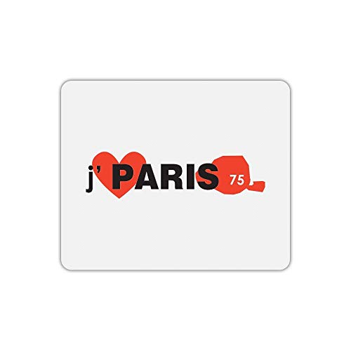 Mauspad, rechteckig bedruckt Ich mag Paris von Mygoodprice