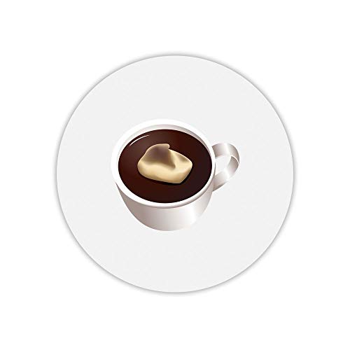 Mauspad, rund, Bedruckt, Schokoladenbraun von Mygoodprice