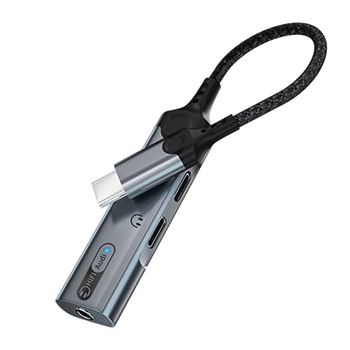 Myhoomowe 1 Stück 3-In-1-Kopfhöreranschluss-Adapter Kopfhörer-Konverter Typ C auf 3,5 mm Audio Dual Typ C B von Myhoomowe