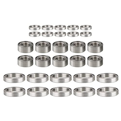 Myingaou 30-teiliges Metall-Stahl-Kugellager-Set für ZD Racing DBX-10 DBX10 10421-S 9102 1/10 RC Auto-Ersatzteil-Zubehör Myingaou 30-teiliges Metall-Stahl-Kugellager-Set für ZD Racing DBX-10 DBX10 10421-S 9102 1/10 RC Auto-Ersatzteil-Zubehör von Myingaou